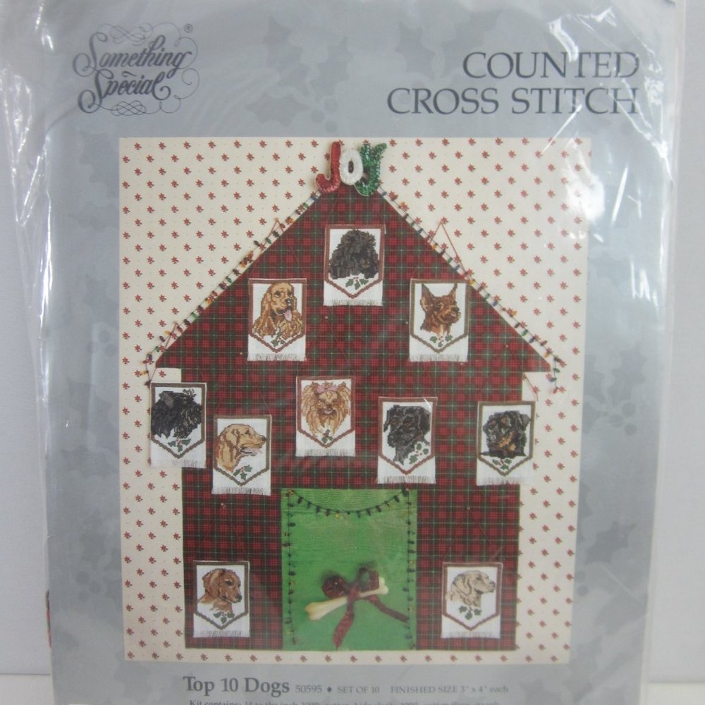 Candamar Something Special Cross Stitch Kit Top 10 Dogs Christmas New 50595